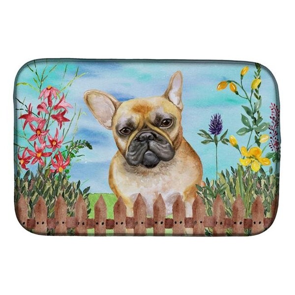Carolines Treasures Carolines Treasures CK1250DDM French Bulldog Spring Dish Drying Mat CK1250DDM - main